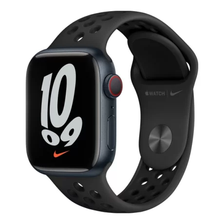 SMARTWATCH Apple Watch Nike S7 GPS, 45mm Midnight Aluminium Case with Anthracite/Black Nike Sport Band &quot;mknc3wb/a&quot;  (timbru verde 0.18 lei)