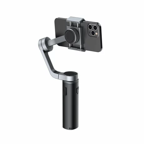 STABILIZATOR GIMBAL Baseus pe 3 axe, pt. smartphone, pliabil, Bluetooth 4.0, acumulator 4500mAh, incarcare prin USB Type-C, aluminiu, gri &quot;SUYT-D0G&quot; (timbru verde 0.18 lei)  - 6953156233058