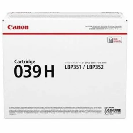 Toner Original Canon Black, CRG-039H, pentru I-Sensys LBP 351X|LBP 352X, 25K, (timbru verde 1.2 lei) , &quot;CR0288C001AA&quot;