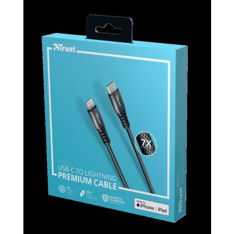 Trust Keyla Strong USB-C To Lightning 1m &quot;TR-23766&quot; (timbru verde 0.08 lei)