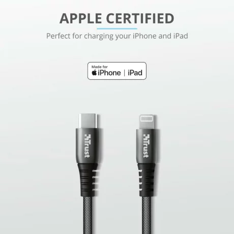 Trust Keyla Strong USB-C To Lightning 1m &quot;TR-23766&quot; (timbru verde 0.08 lei)