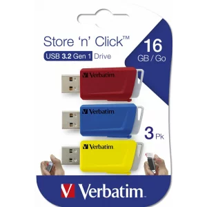 Memorii USB 3.0 Verbatim 3X16GB STORE&quot;N&quot;CLICK