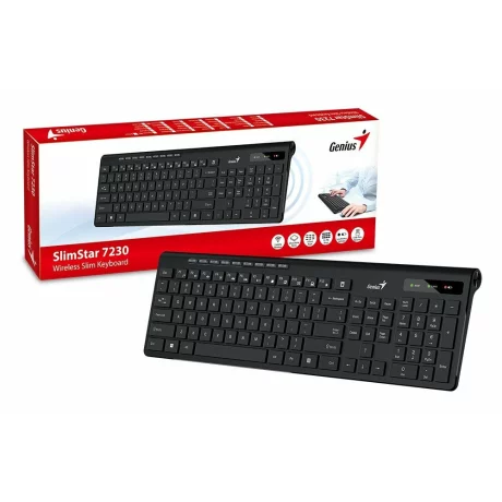 Tastatura genius wireless negru SlimStar 7230 31310021400