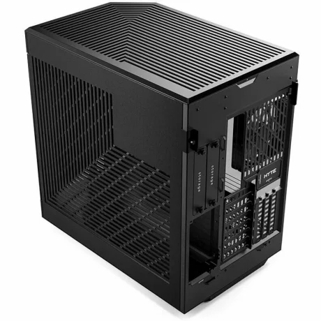 Carcasa HYTE Y60, Premium ATX, 3 elemente sticla securizata, dual-chamber, riser PCIe inclus, Negru