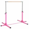 Bara de gimnastica copii, Otel/Lemn, 200x120x150 cm, 75 kg, Roz