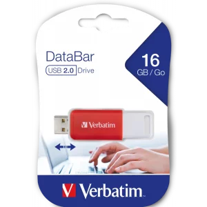 Memorie USB VERBATIM DATABAR 16GB USB2.0 RED 49453