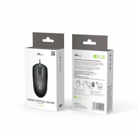 Mouse cu fir, 2 butoane, 1.2m, Ome YMS-02