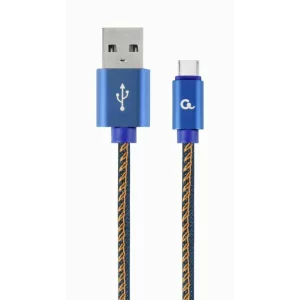 CABLU alimentare si date GEMBIRD, USB 2.0 (T) la USB 2.0 Type-C (T), 1m, premium, CC-USB2J-AMCM-1M-BL