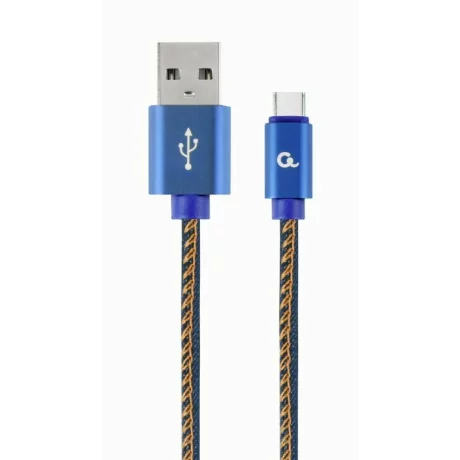 CABLU alimentare si date GEMBIRD, USB 2.0 (T) la USB 2.0 Type-C (T), 1m, premium, CC-USB2J-AMCM-1M-BL