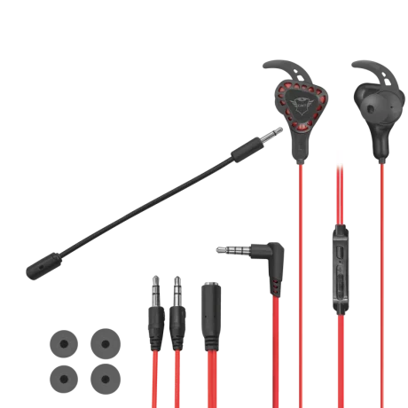 Casti Trust GXT 408 Cobra, rosu/negru