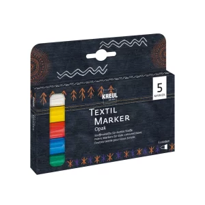 Marker pentru textile Opak Kreul vârf Mediu 5 buc/set