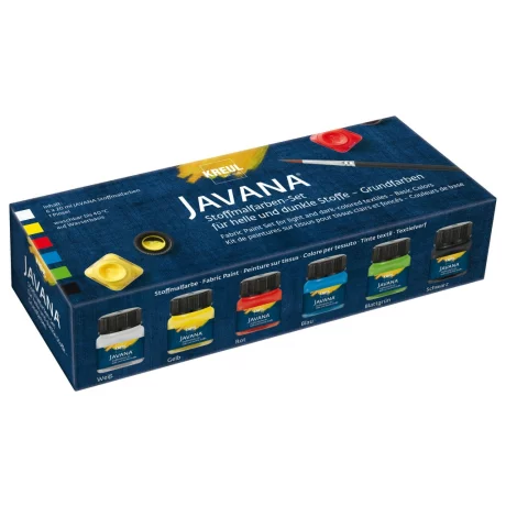 Vopsea pentru textile Javana Color Living Basic, set 6 buc x 20 ml