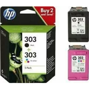 HP 303 2 pack Black, Tri-color Original Ink Cartridge