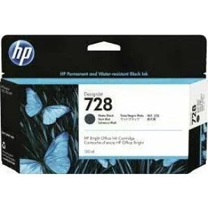 HP 728 130-ml Matte Black DesignJet Ink Cartridge