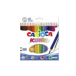 Creioane colorate CARIOCA Aquarell 24/set, în cutie carton