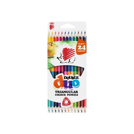 Creioane colorate Ico Arici Duo 12/set