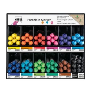 Display Markere Porțelan Kreul Medium 78 buc