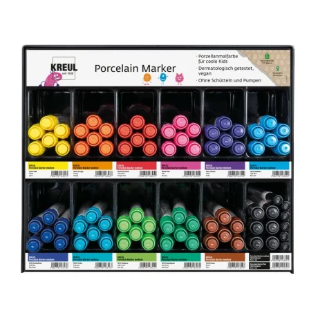 Display Markere Porțelan Kreul Medium 78 buc