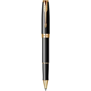 Roller Parker Sonnet Pen Black Lacquer Gold Trim