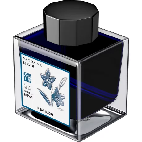 Calimara Sailor cerneala Manyo KIKYOU Blue 50 ml
