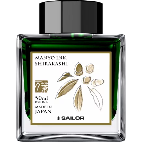 Calimara Sailor cerneala Manyo SHIRAKASHI Green 50 ml