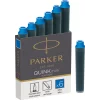 Set 6 Cartuse Mini Size Proprietar Parker Quink Blue Lavabil