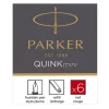 Set 6 Cartuse Mini Size Proprietar Parker Quink Red
