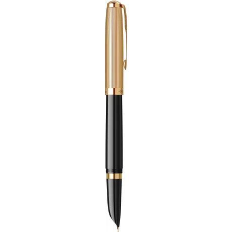 Stilou 18k Nib Parker 51 Royal DeLuxe Black GT