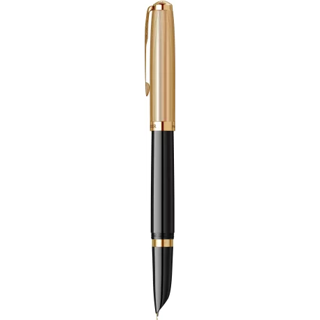 Stilou 18k Nib Parker 51 Royal DeLuxe Black GT