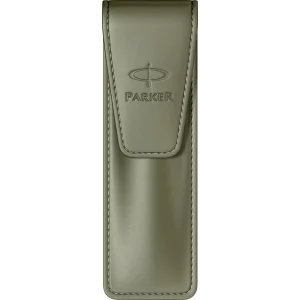 Etui Piele Parker Basic Khaki 2 piese