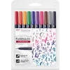 Hard Small Writing Marker Caligrafic / Set 10 Culori
