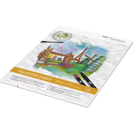 Hartie pentru pictura in acuarela 24 x 32 cm, 15 file, 300 g/m²