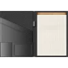 Mapa Piele cu Blocnotes A4 Princ Leather Luxury 937 Model R Black - Cream Graph - 90 pagini 80 g/mp