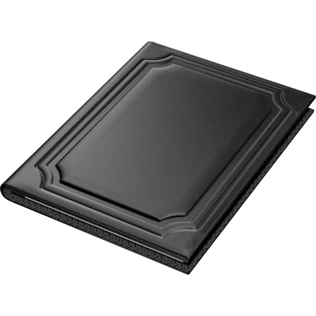 Mapa Piele cu Blocnotes A4 Princ Leather Luxury 937 Model R Black - Cream Graph - 90 pagini 80 g/mp