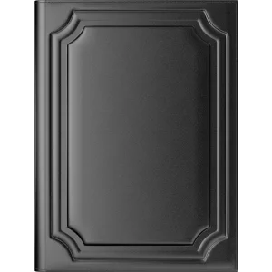 Mapa Piele cu Blocnotes A4 Princ Leather Luxury 937 Model R Black - Cream Graph - 90 pagini 80 g/mp
