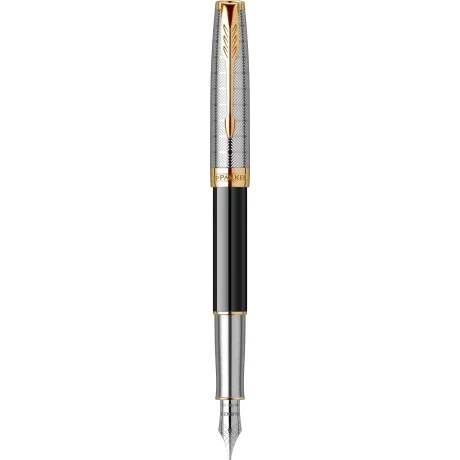 Stilou 18k Nib Parker Sonnet Royal Metal &amp; Black GT