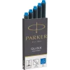 Set 5 Cartuse Large Size Parker Quink Blue Lavabil