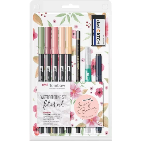 Set acuarela floral