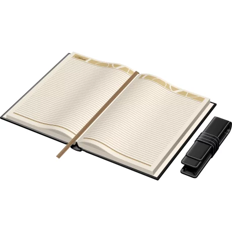 Set Agenda Piele B5 + Pouch Pen - Black