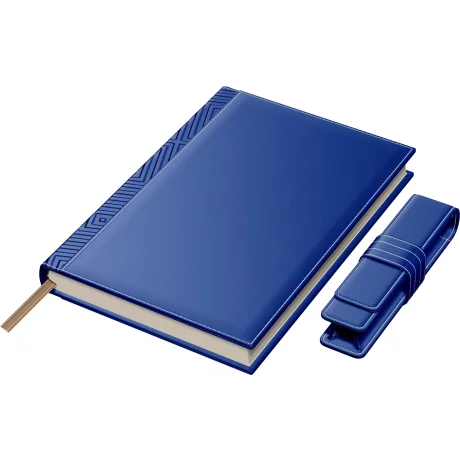 Set Agenda Piele B5 + Pouch Pen - Blue