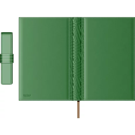 Set Agenda Piele B5 + Pouch Pen - Green