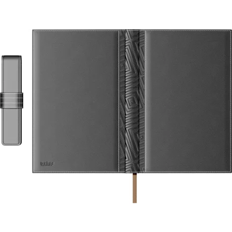 Set Agenda Piele B5 + Pouch Pen - Grey