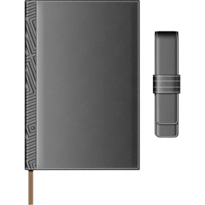 Set Agenda Piele B5 + Pouch Pen - Grey