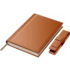 Set Agenda Piele B5 + Pouch Pen - Orange