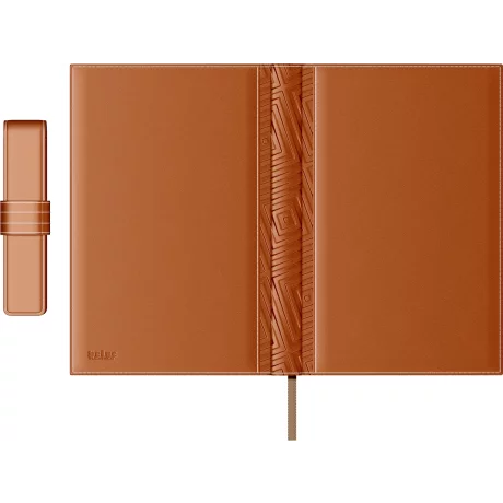 Set Agenda Piele B5 + Pouch Pen - Orange