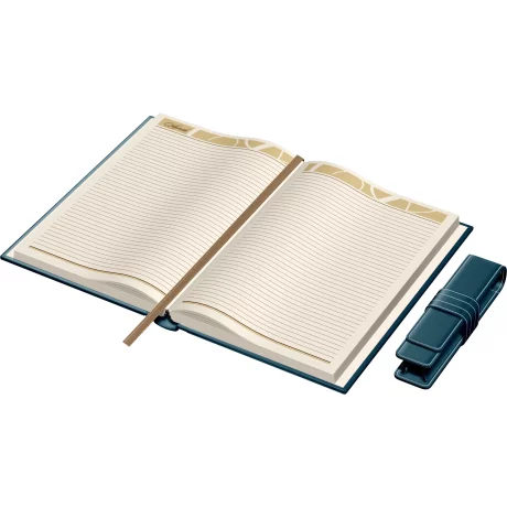 Set Agenda Piele B5 + Pouch Pen - Petrol