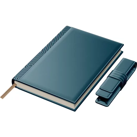 Set Agenda Piele B5 + Pouch Pen - Petrol