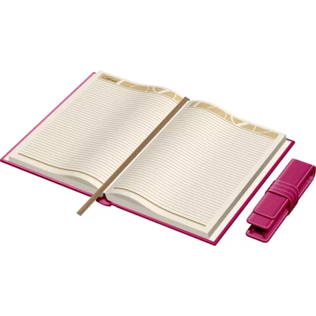 Set Agenda Piele B5 + Pouch Pen - Pink