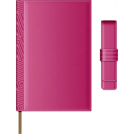 Set Agenda Piele B5 + Pouch Pen - Pink