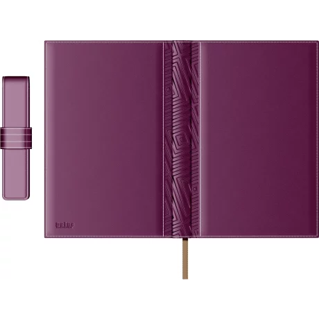 Set Agenda Piele B5 + Pouch Pen - Purple
